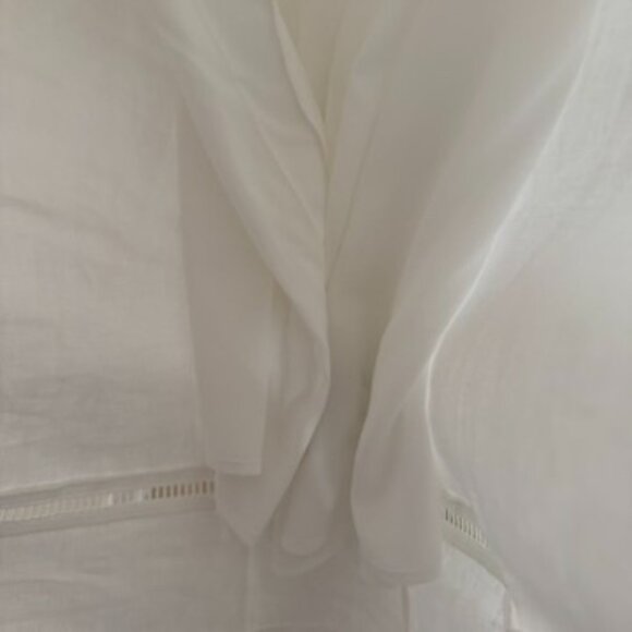 Reformation Anthro Everett Linen Midi Dress White Sz 12 Petite Boho Wedding NWT - Picture 8 of 14